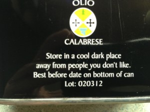 Olive Oil Storage Tip