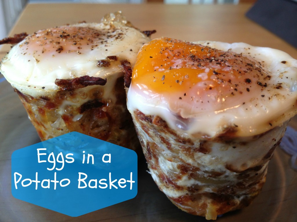 Eggs in a potato basket